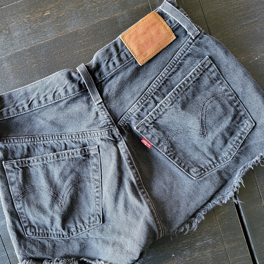 Levi's Black Denim Cutoff Shorts